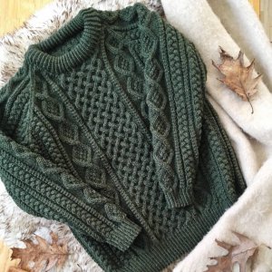 Green Hand Knitted Sweater