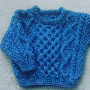 Blue Hand Knitted Sweater
