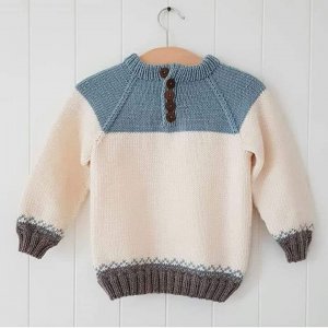 White Blue and Brown Had Knitted Sweated