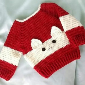 Red and Cream Sweater