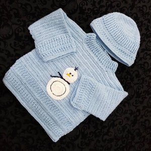 Light Blue Sweater with cap
